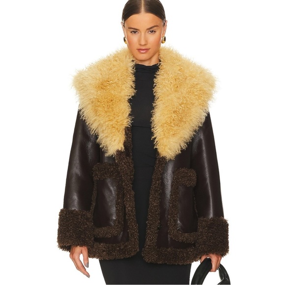 L'Academie x Bridget Rohena Jacket in Brown & Tan (New Label) - Picture 5 of 11